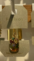 Colorful Flower Dangle Ring - W1-0099