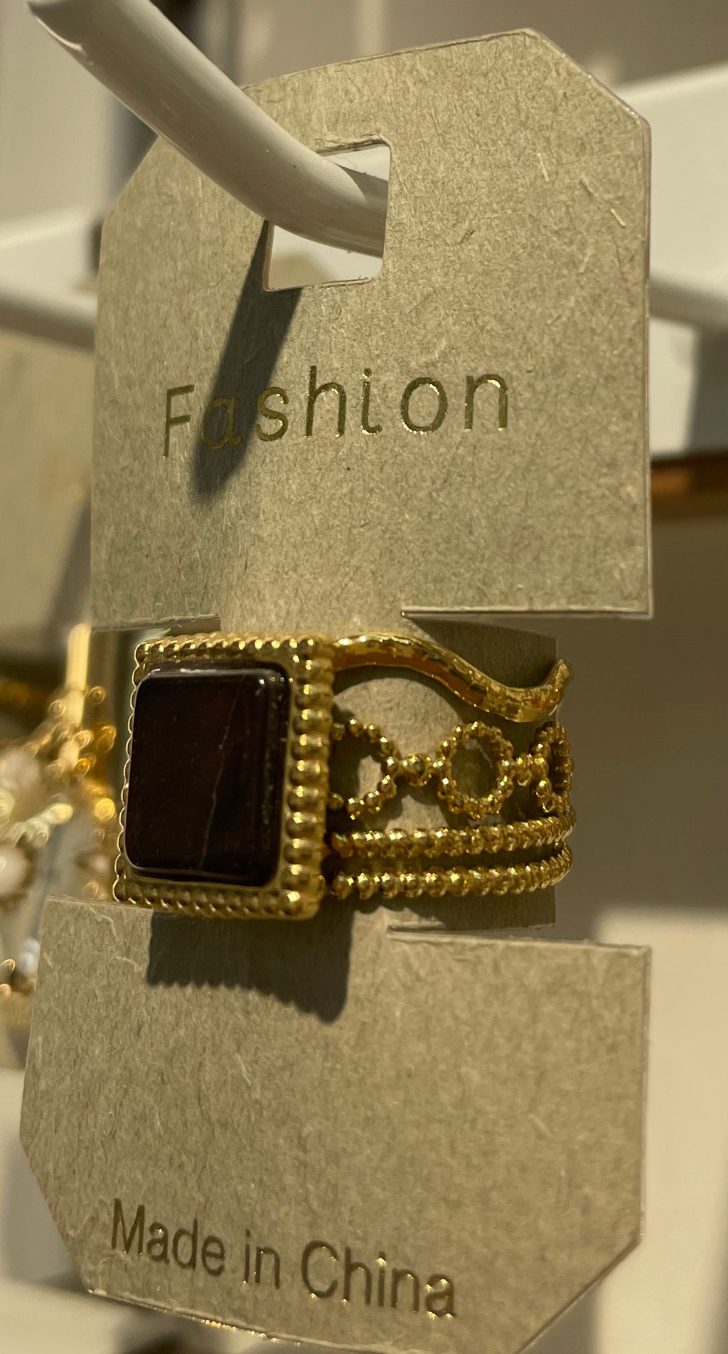Black Square Wide Band Ring - W1-0100
