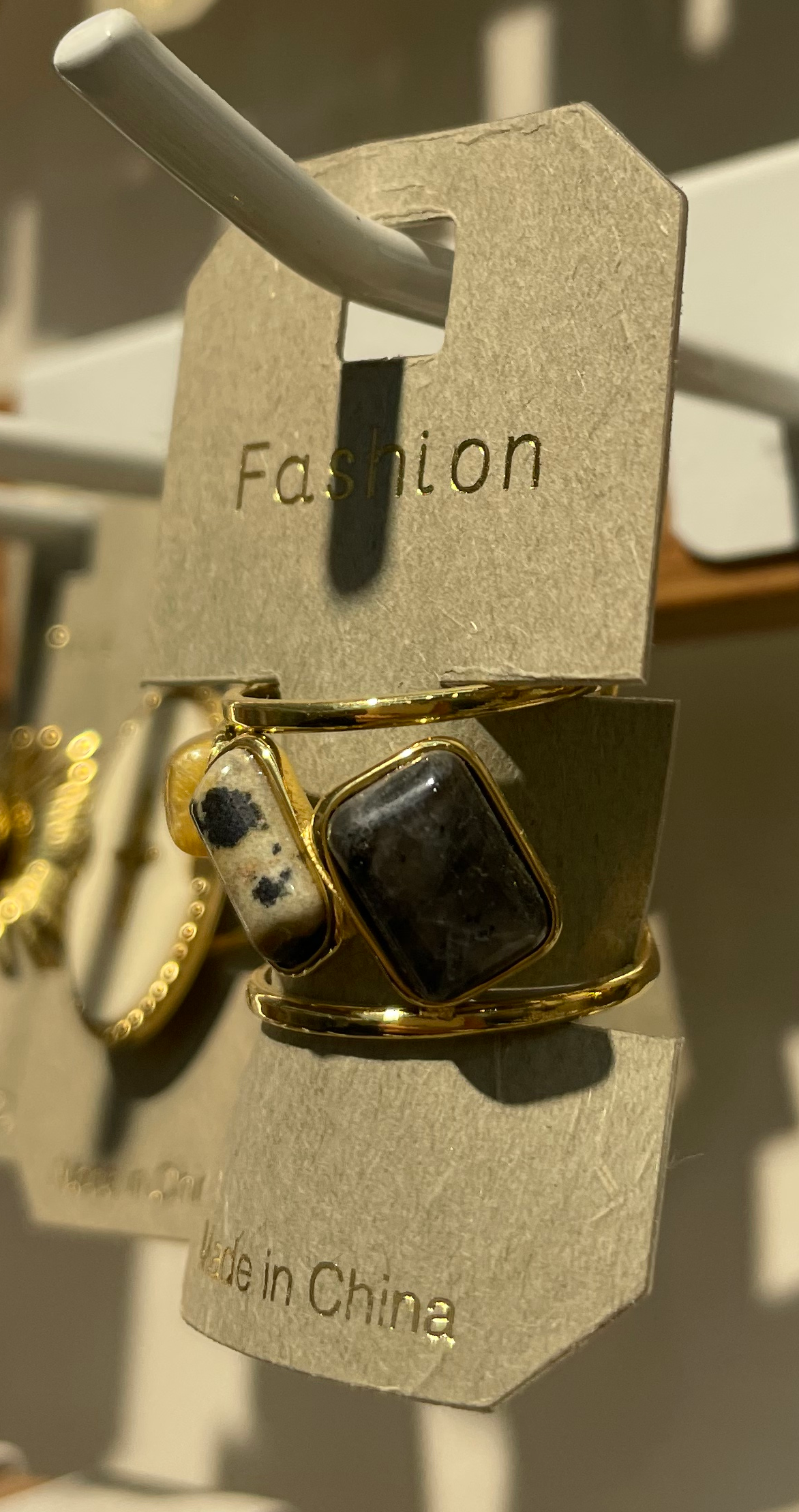 Speckled Stone Open Ring - W1-0107