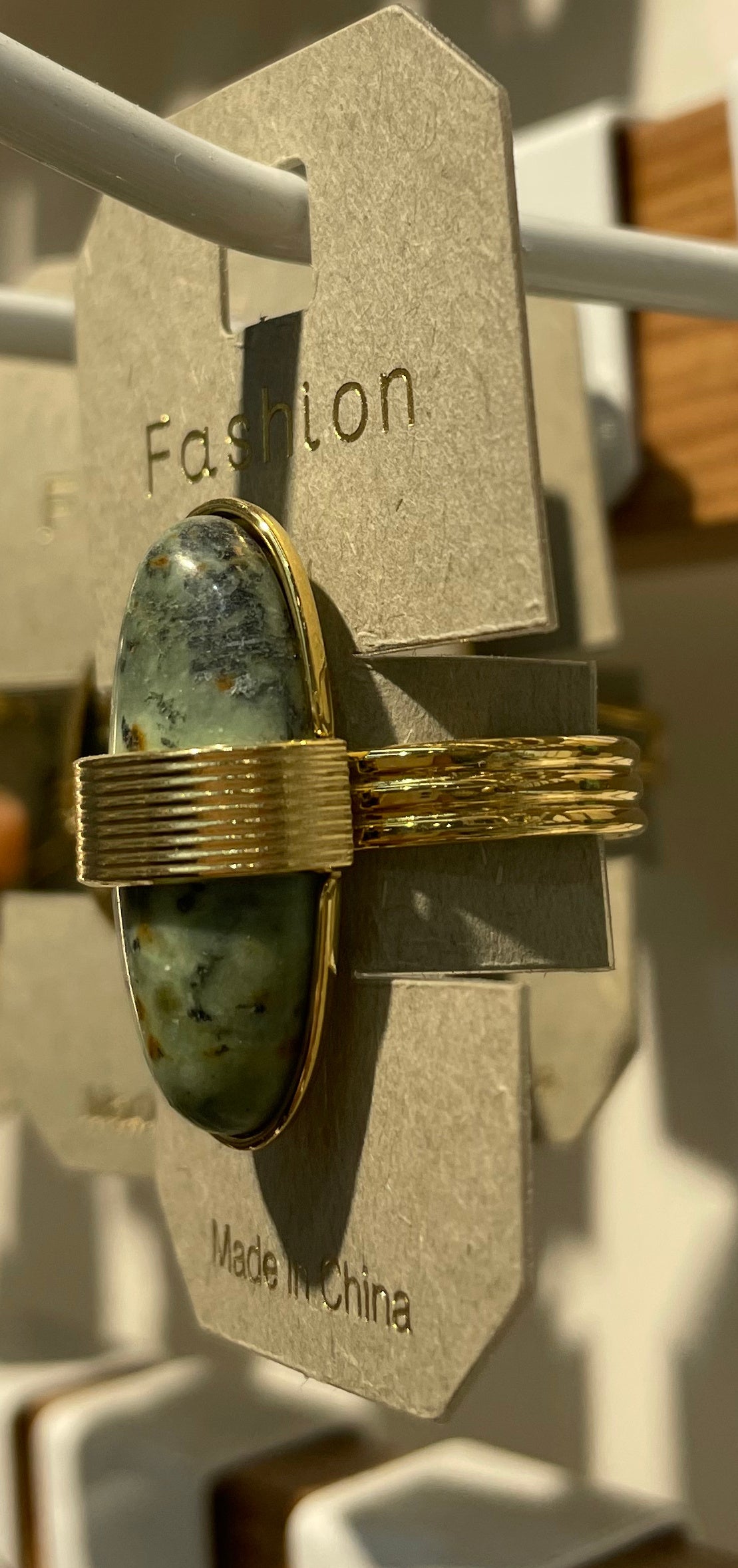 Green Marquise Wrapped Ring - W1-0110