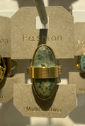 Green Marquise Wrapped Ring - W1-0110