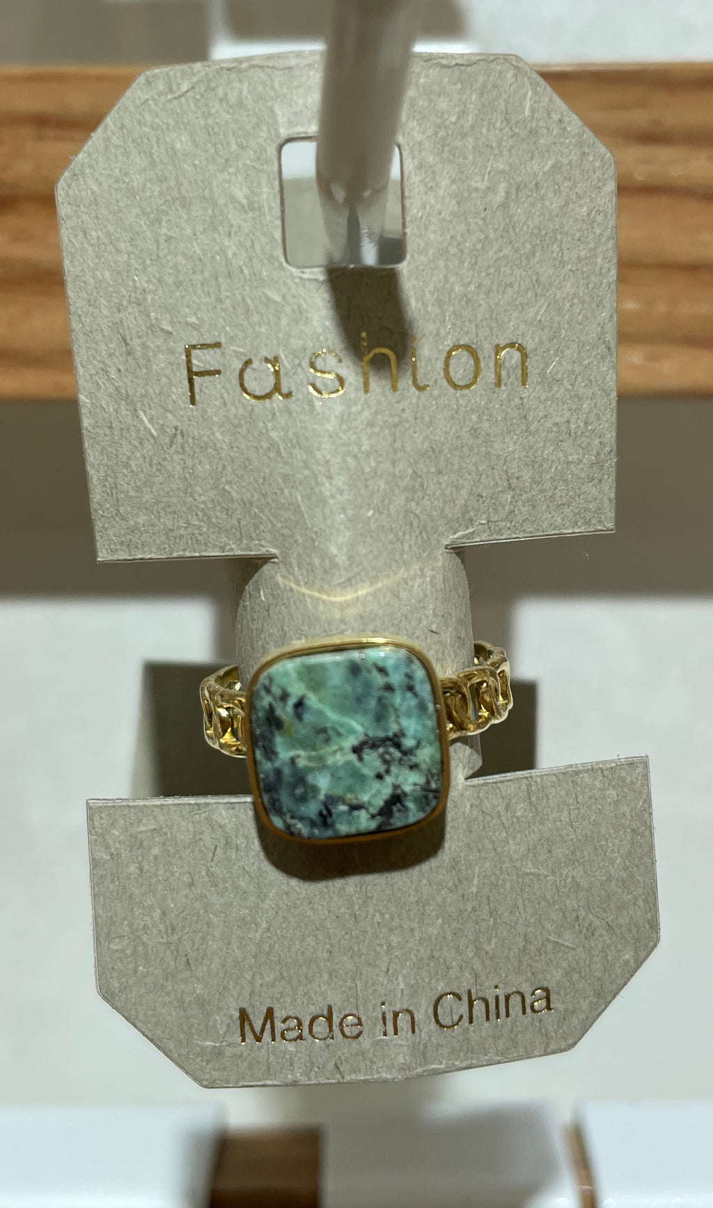 Turquoise Square Stone Ring - W1-0111