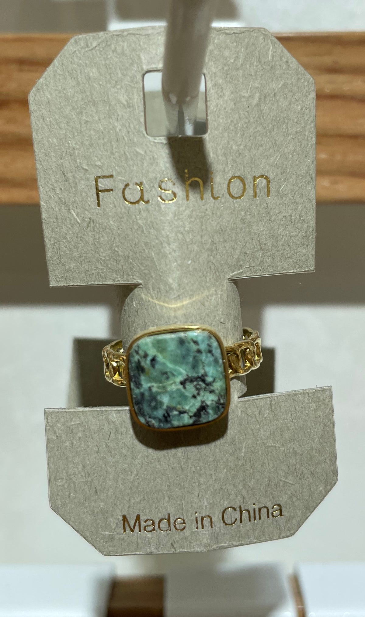 Turquoise Square Stone Ring - W1-0111