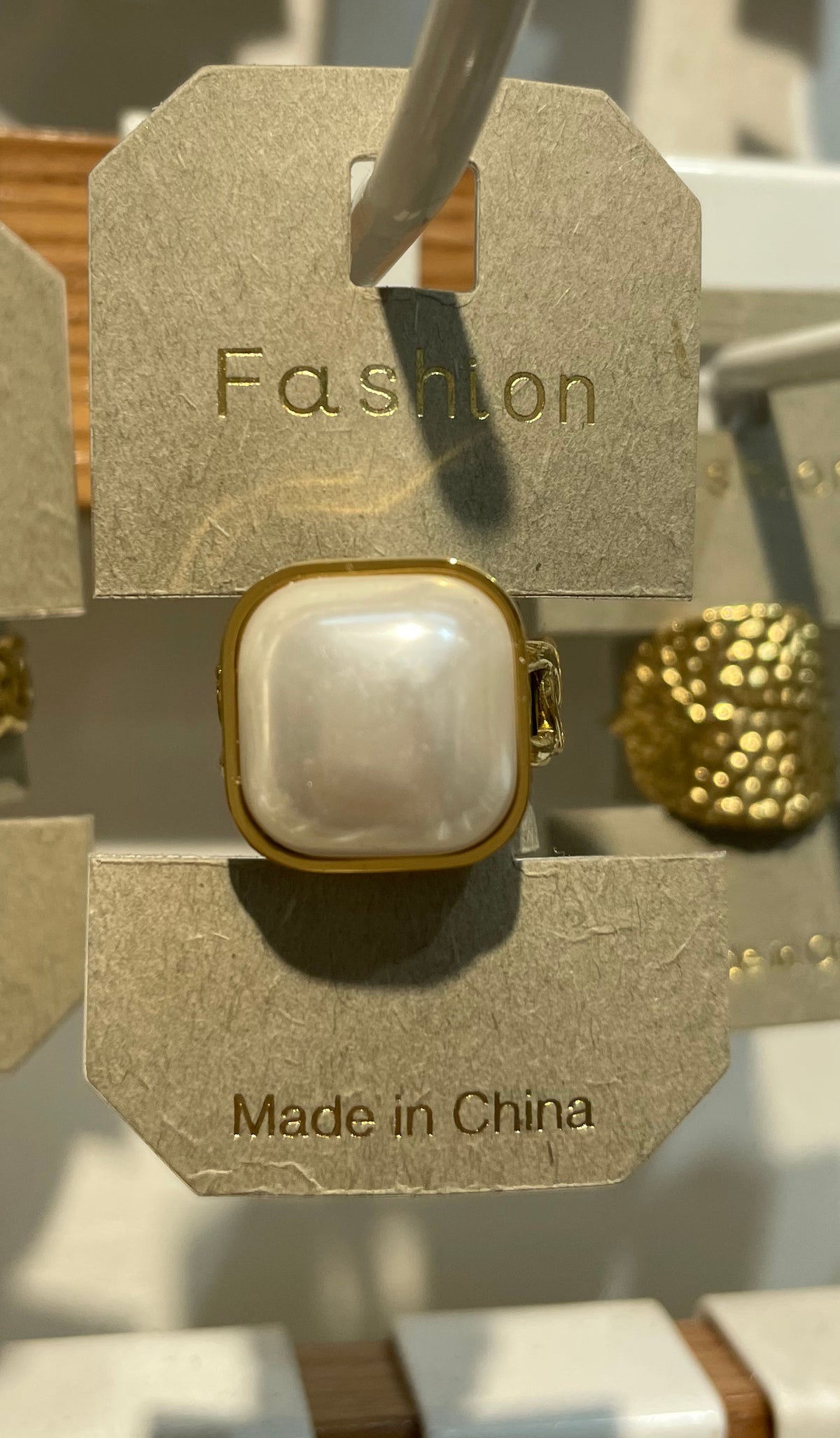 Pearl Square Signet Ring - W1-0112