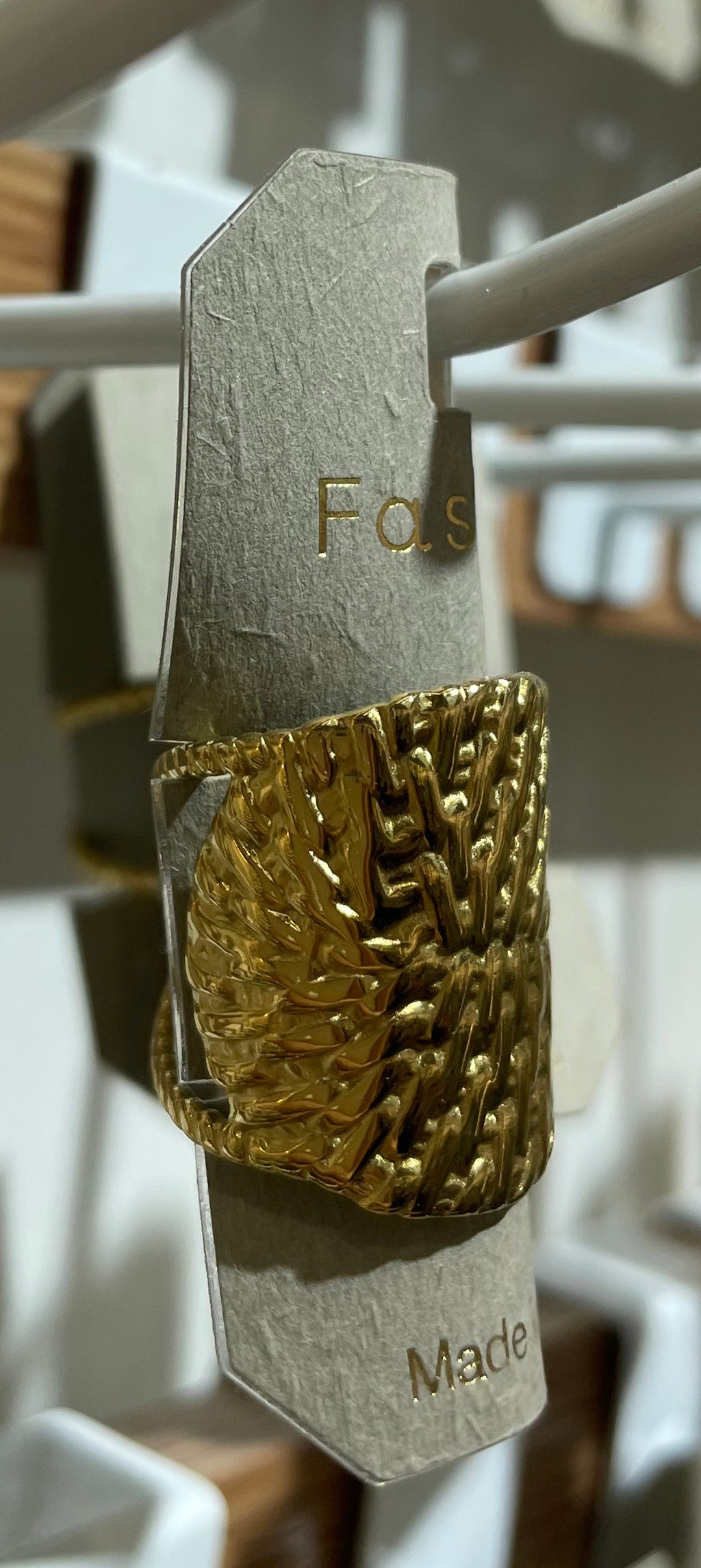 Wide Woven Texture Ring - W1-0119