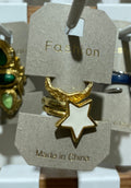 White Star Layered Ring - W1-0123