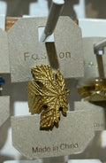 Textured Maple Leaf Ring - W1-0125