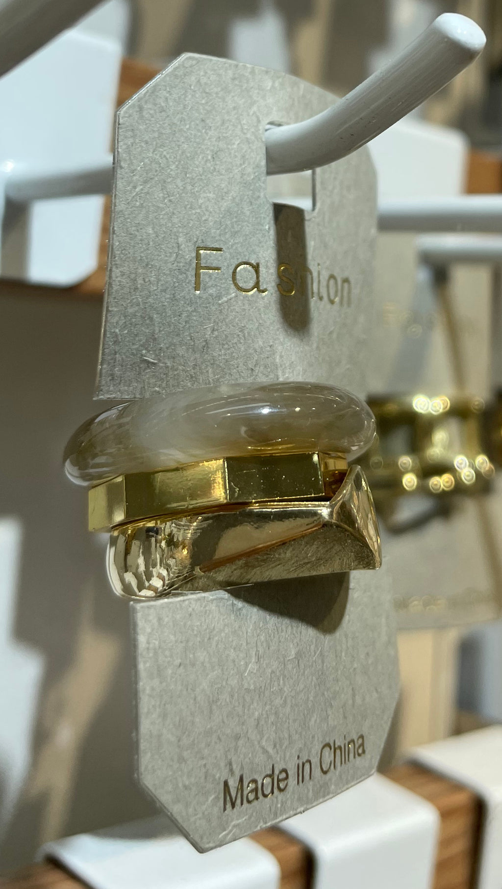 Gray and Gold-Tone Rings - W1-0126
