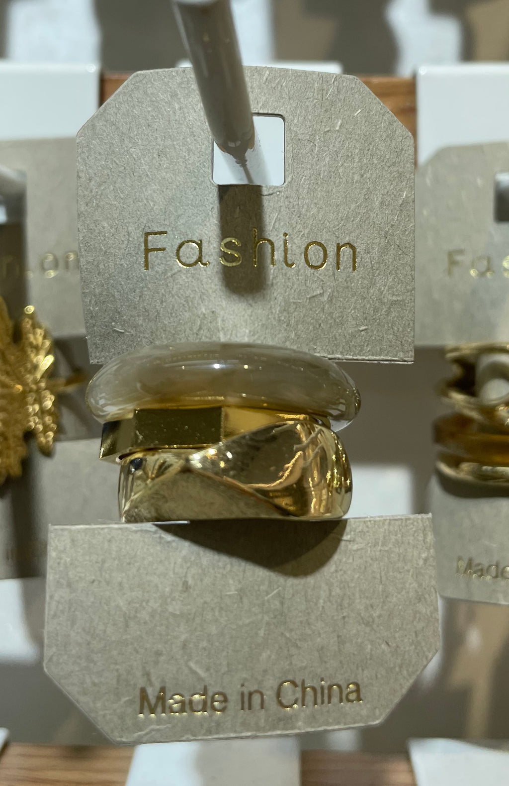 Gray and Gold-Tone Rings - W1-0126