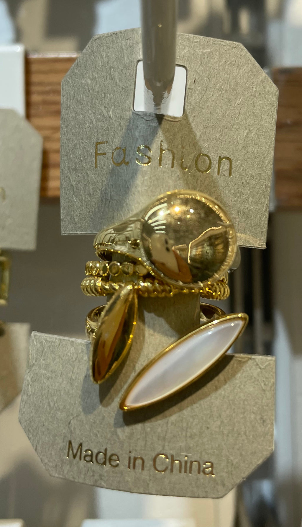 Marquise Shell Ring Stack - W1-0129