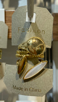 Marquise Shell Ring Stack - W1-0129