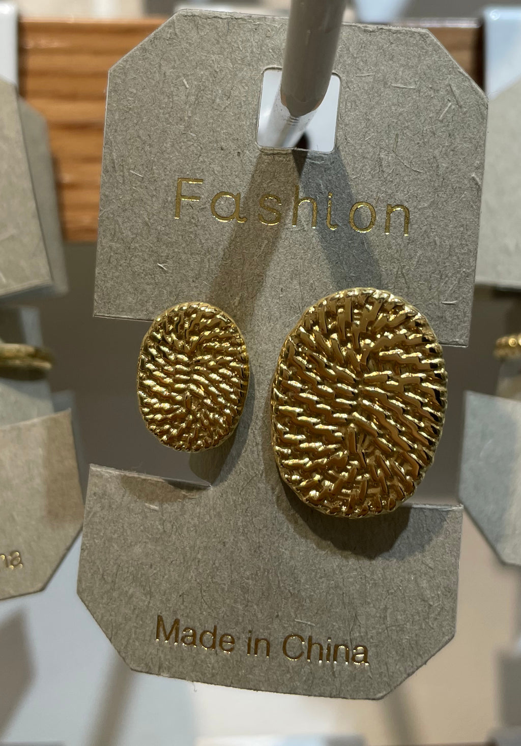 Double Textured Disc Open Ring - W1-0134
