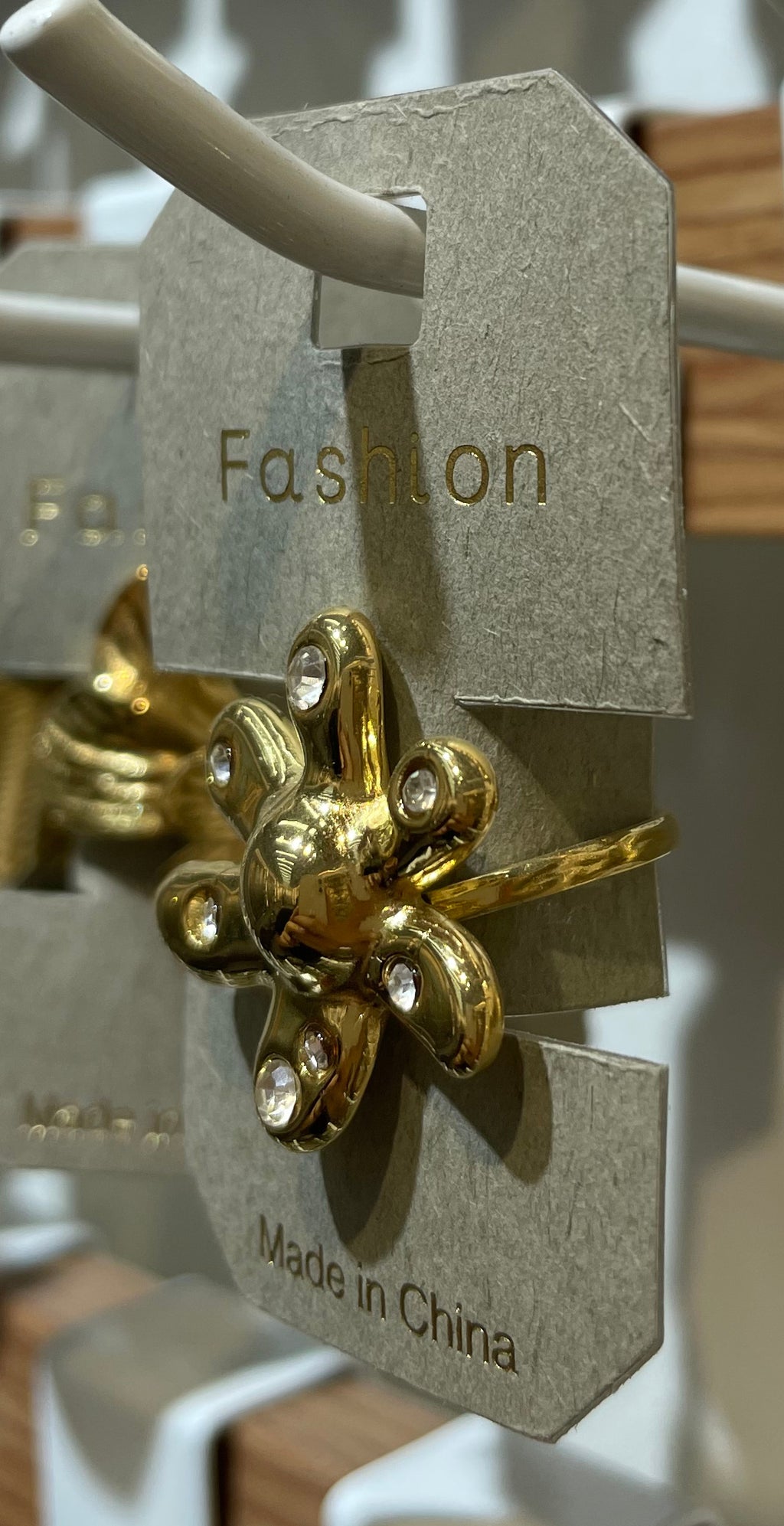 Crystal Petal Flower Ring - W1-0135