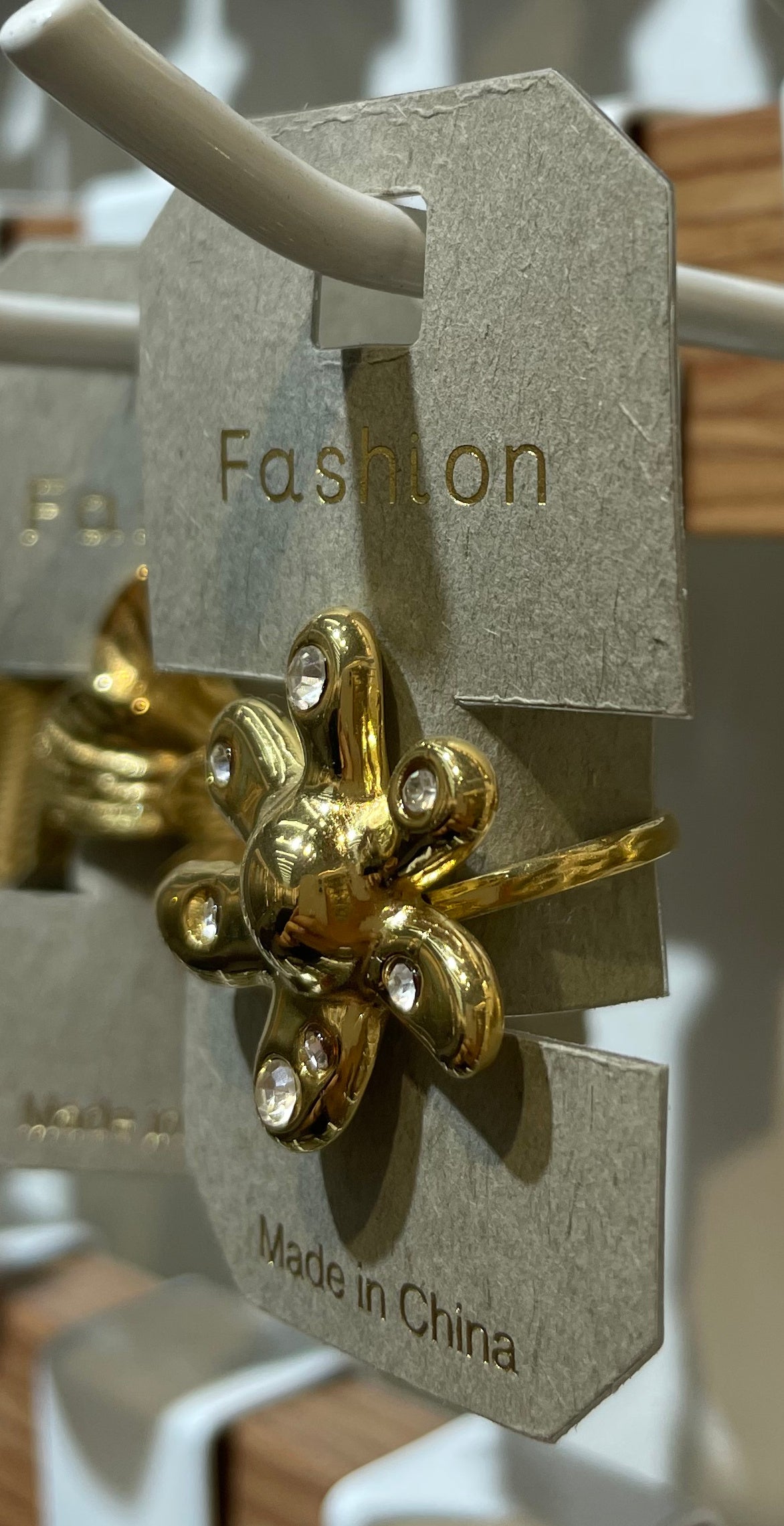 Crystal Petal Flower Ring - W1-0135