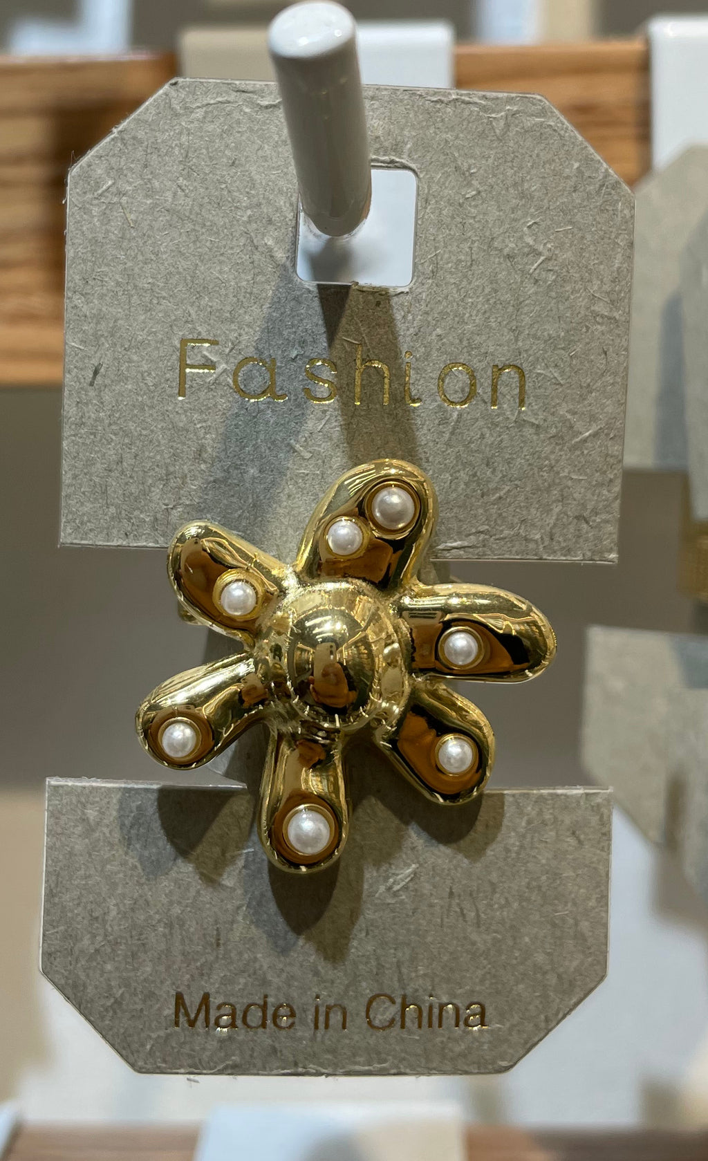 Crystal Petal Flower Ring - W1-0135