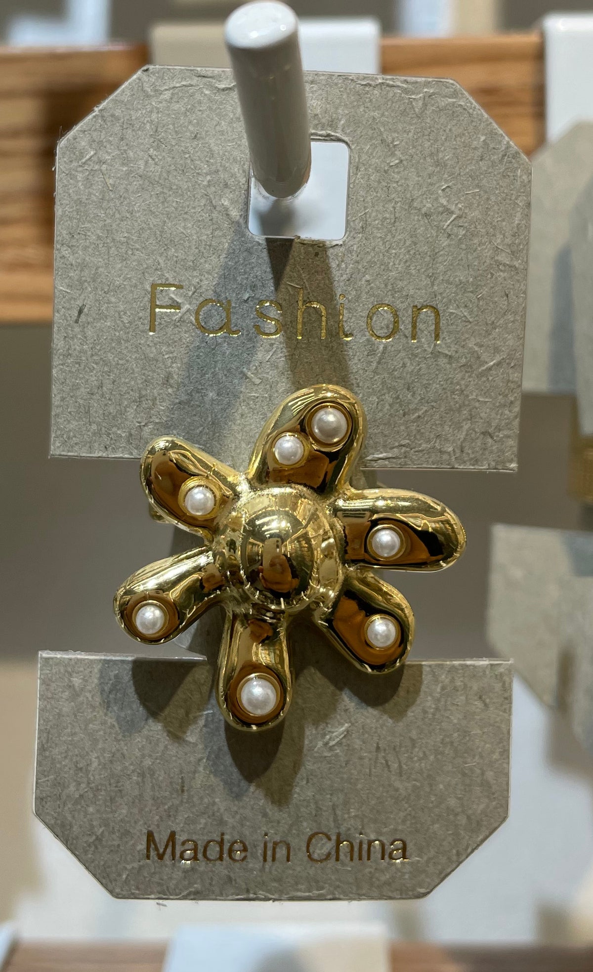 Crystal Petal Flower Ring - W1-0135