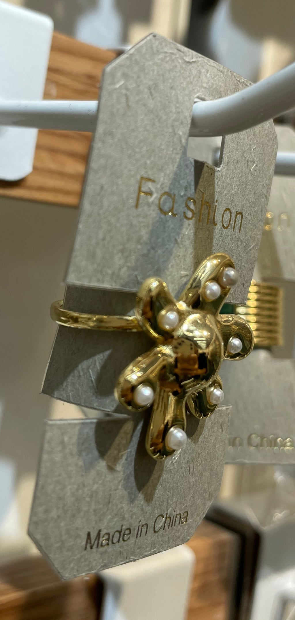 Crystal Petal Flower Ring - W1-0135