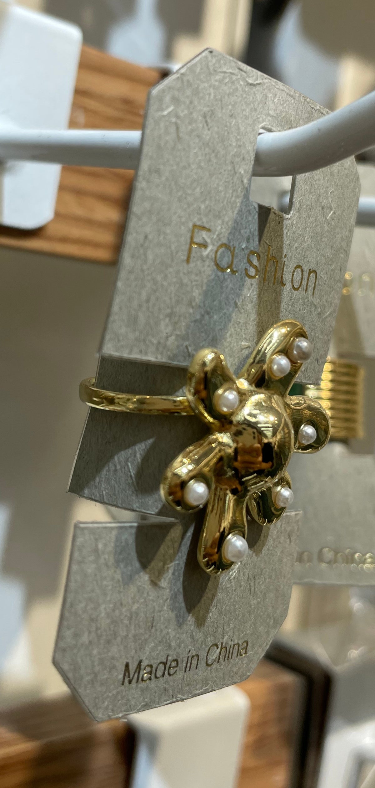 Crystal Petal Flower Ring - W1-0135