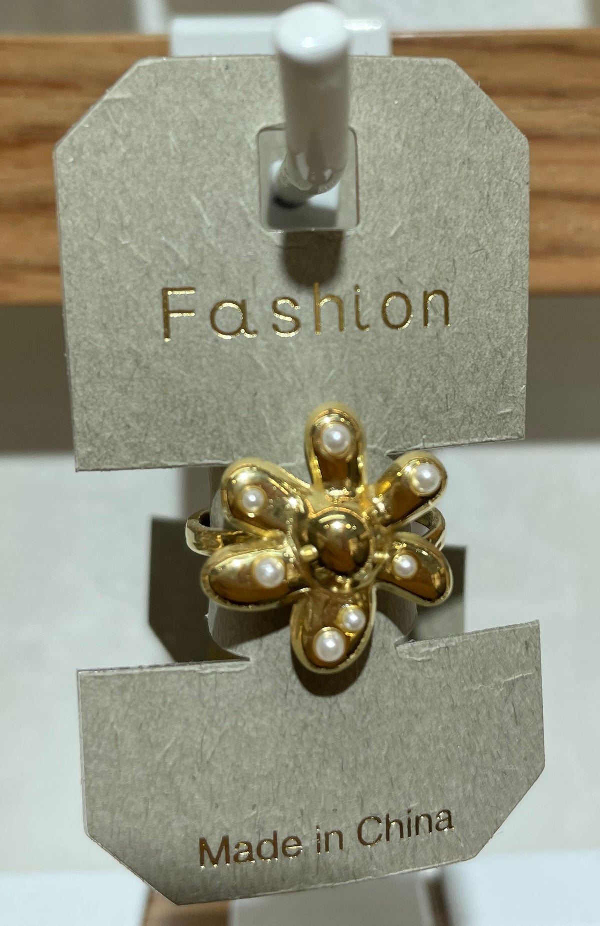 Crystal Petal Flower Ring - W1-0135