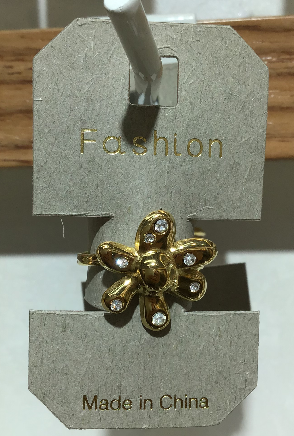 Crystal Petal Flower Ring - W1-0135
