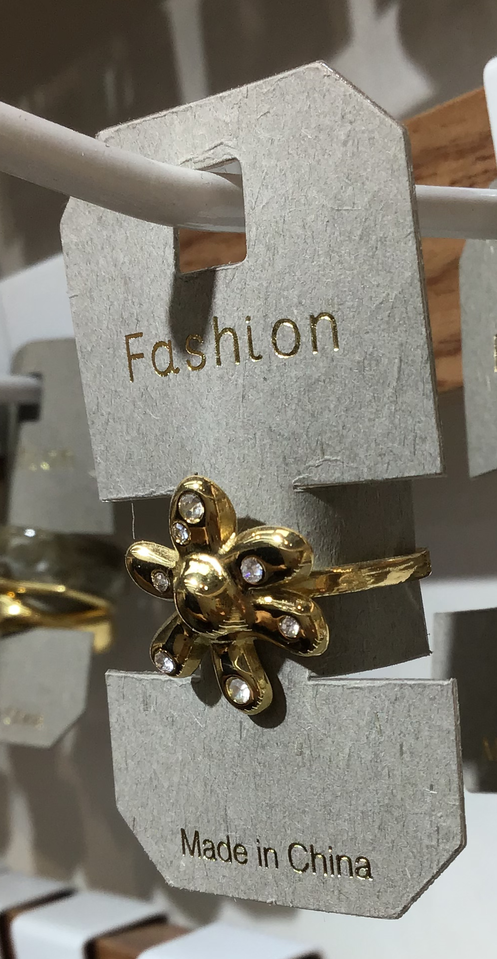 Crystal Petal Flower Ring - W1-0135
