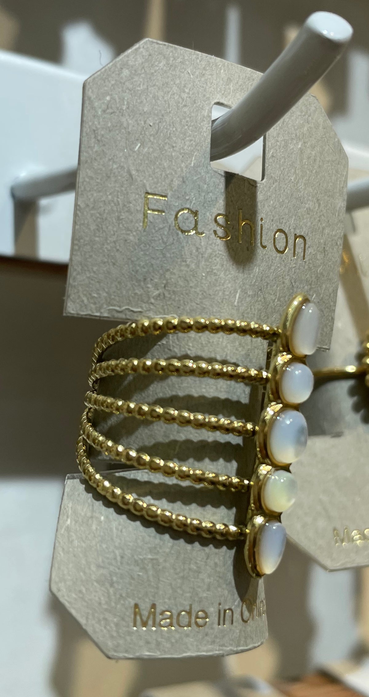 White Stone Five Row Ring - W1-0137