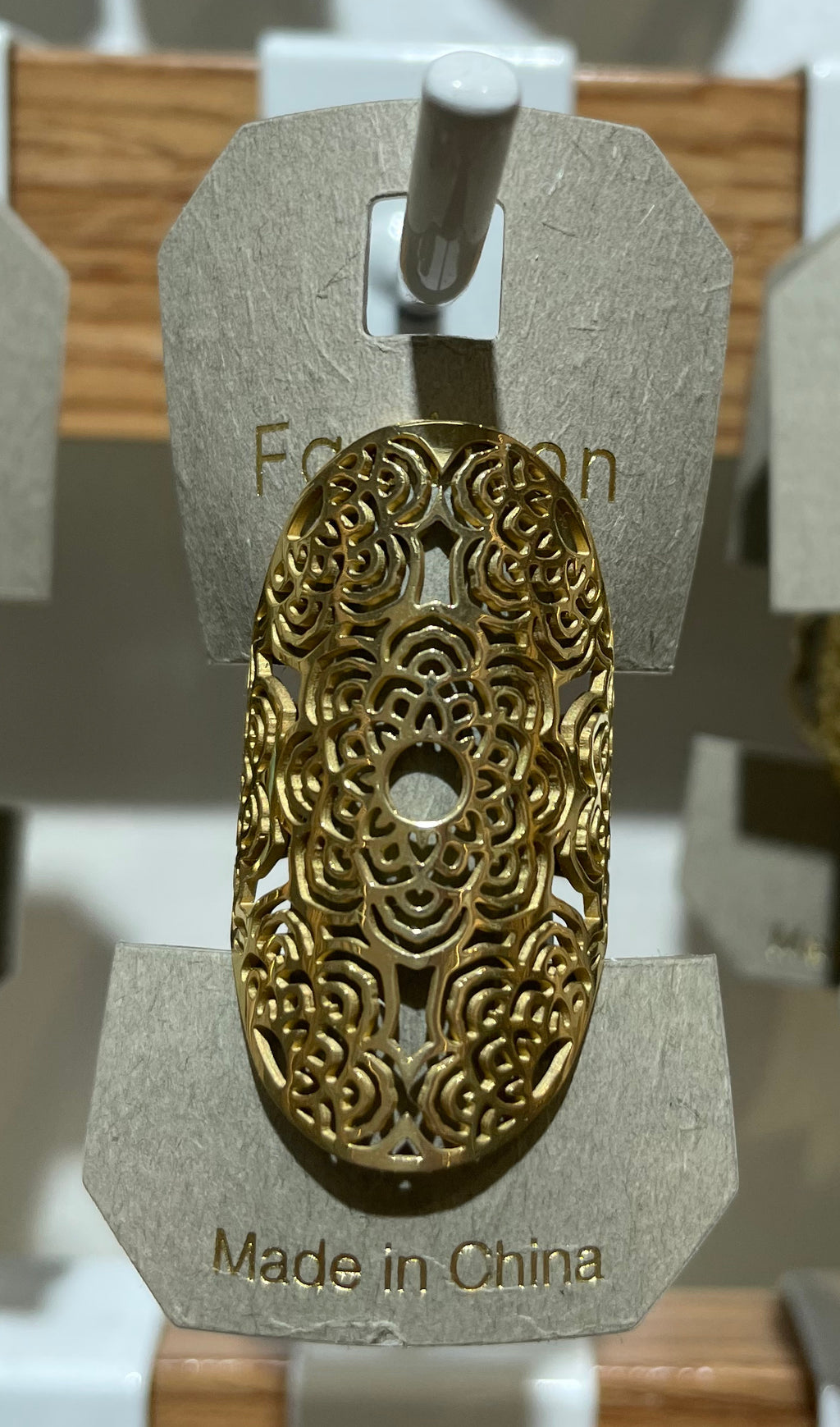 Long Swirl Filigree Ring - W1-0140