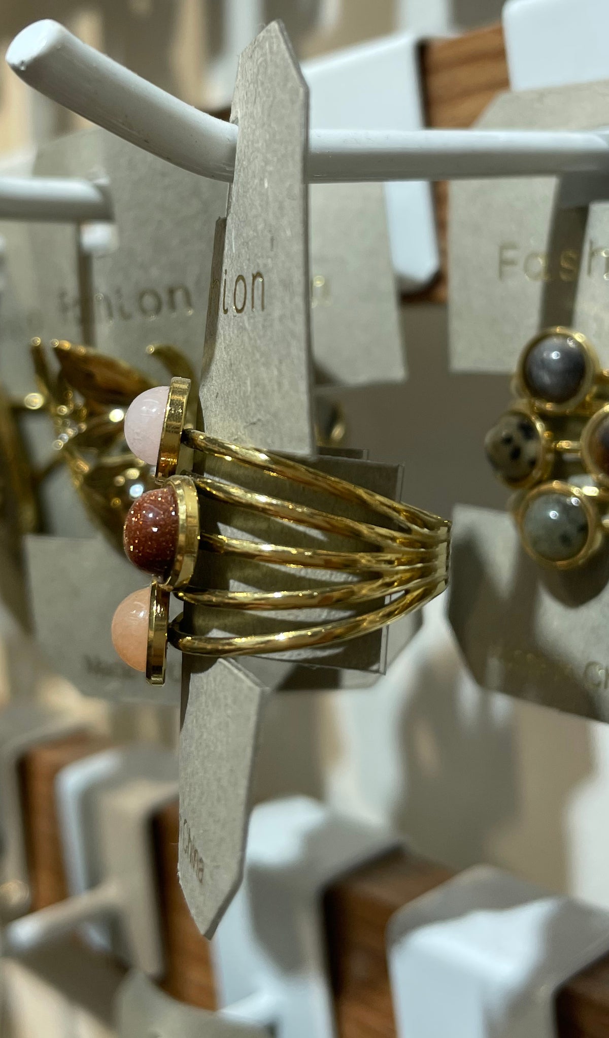 Peach Four Stone Ring - W1-0145