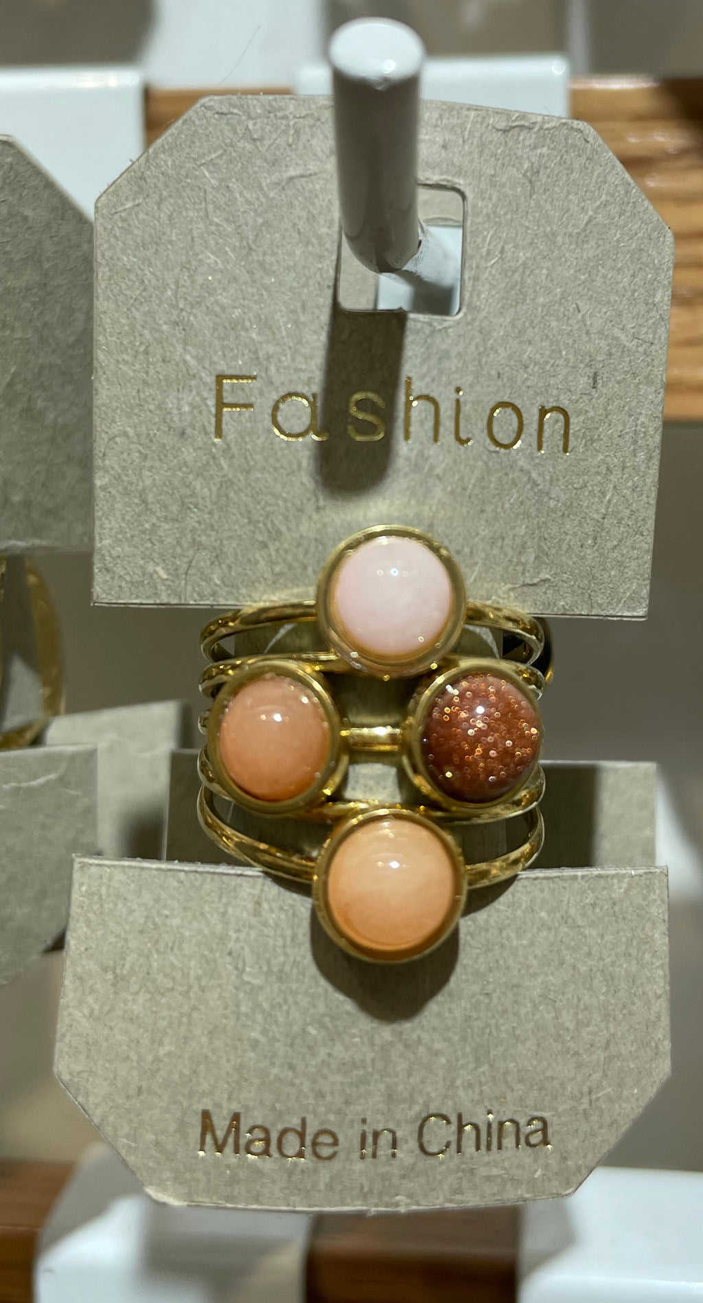 Peach Four Stone Ring - W1-0145