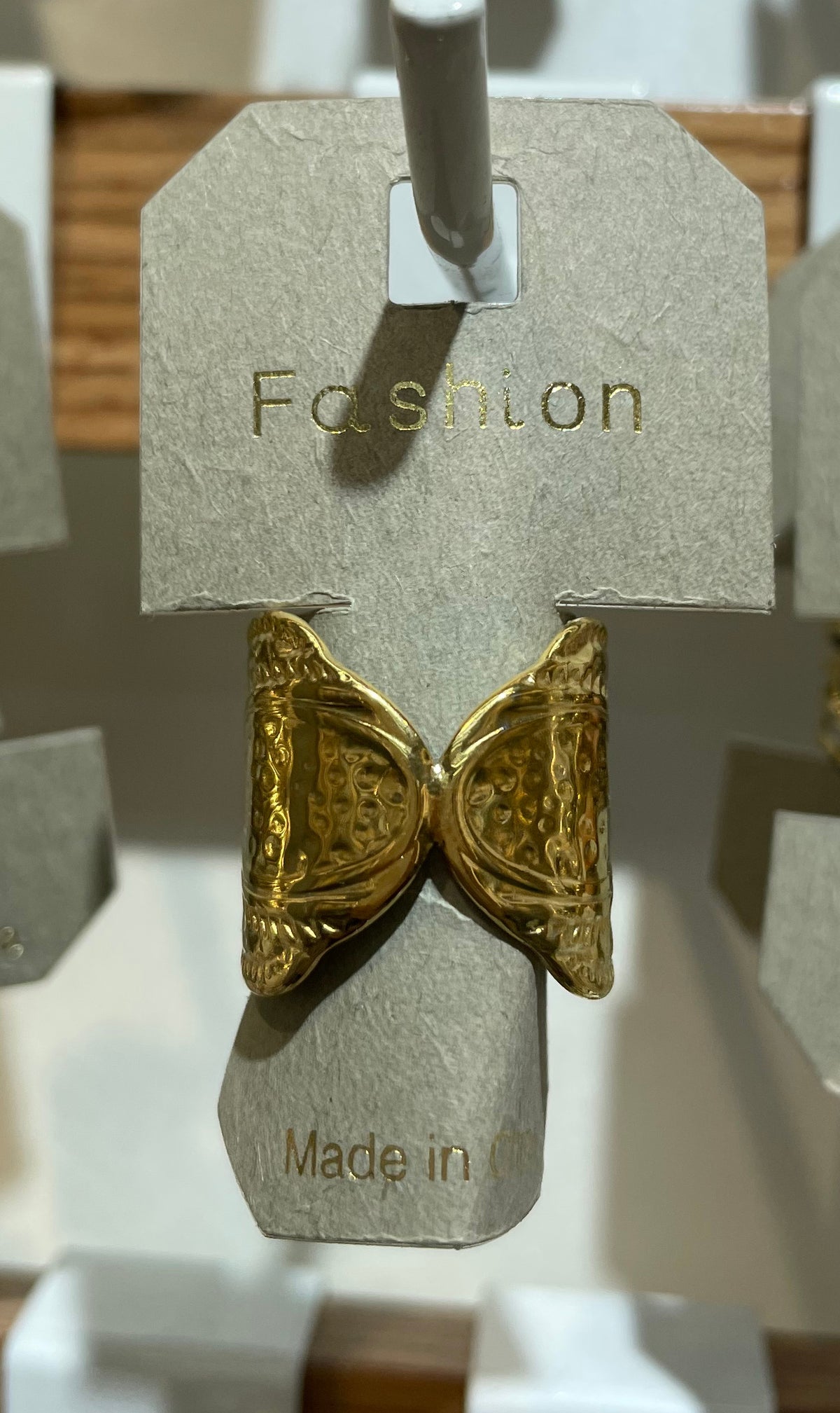 Textured Bow Open Ring - W1-0148