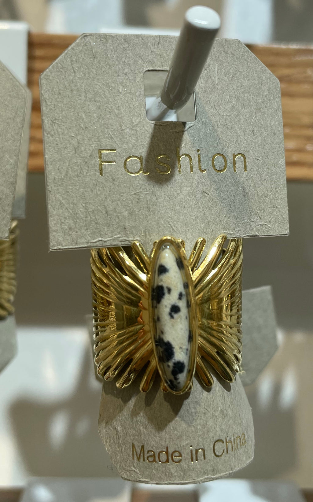 Speckled Marquise Sunburst Ring - W1-0149