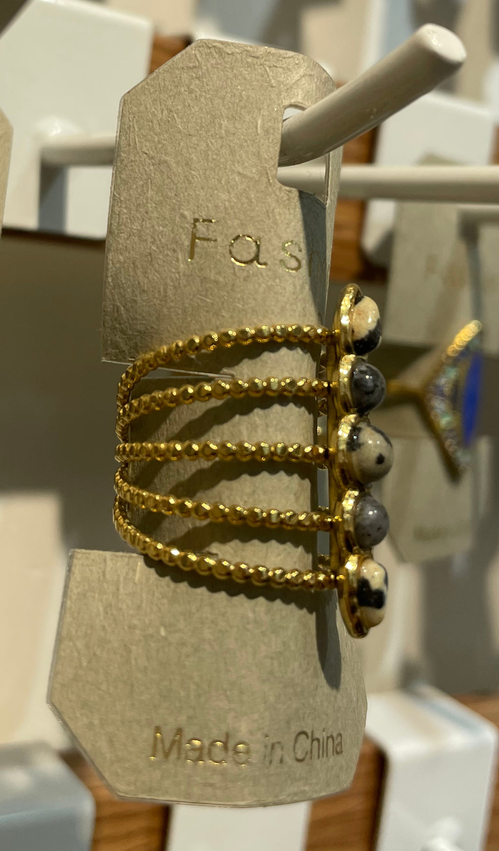 Dark Stone Five Row Ring - W1-0155