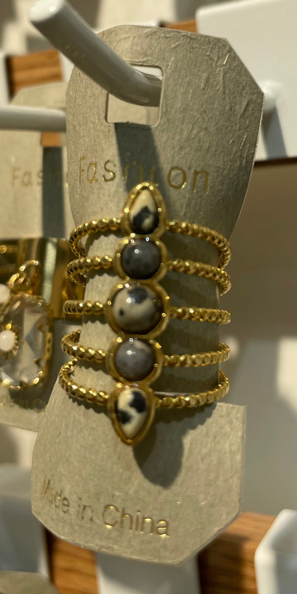 Dark Stone Five Row Ring - W1-0155