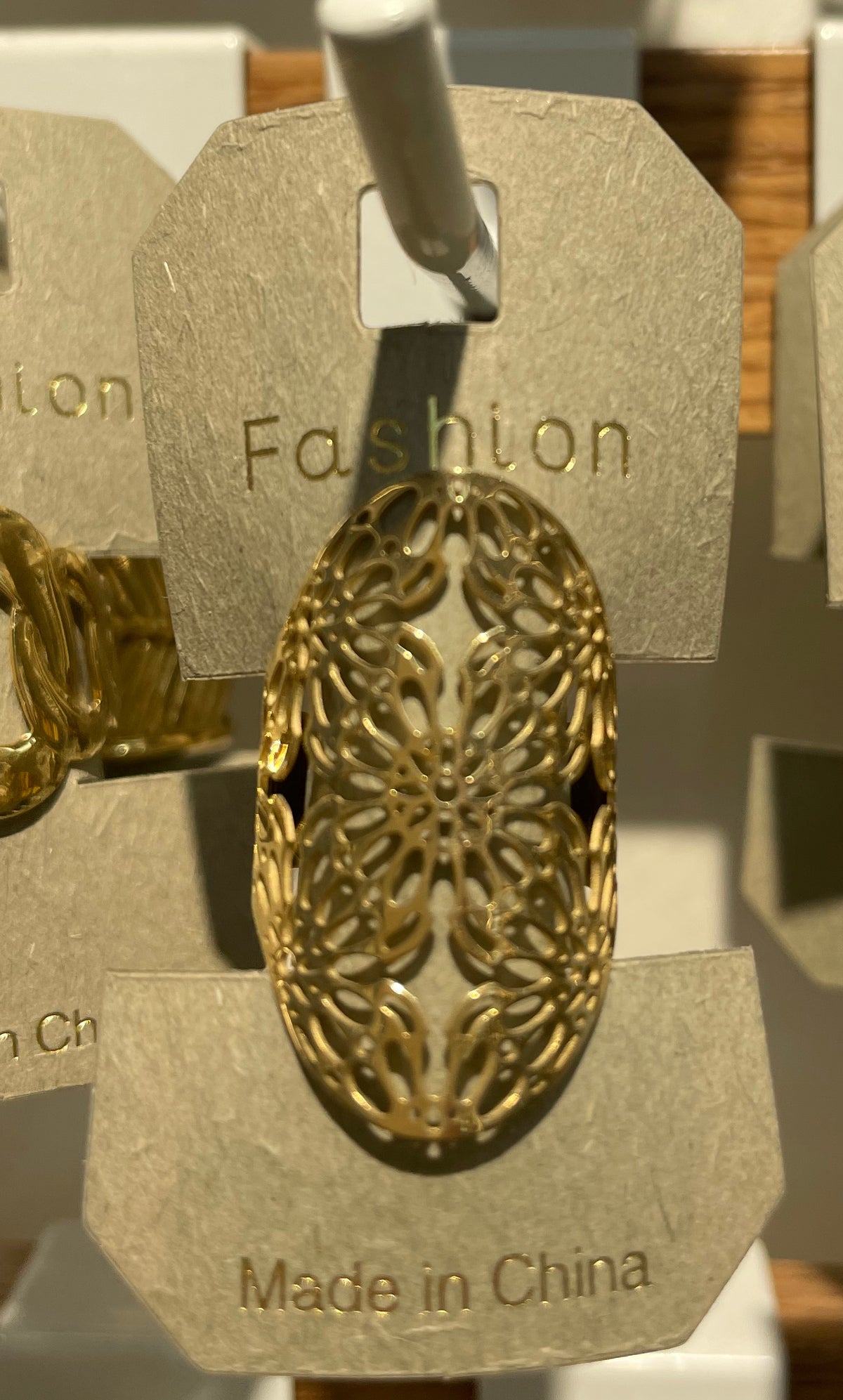 Long Floral Medallion Ring - W1-0162