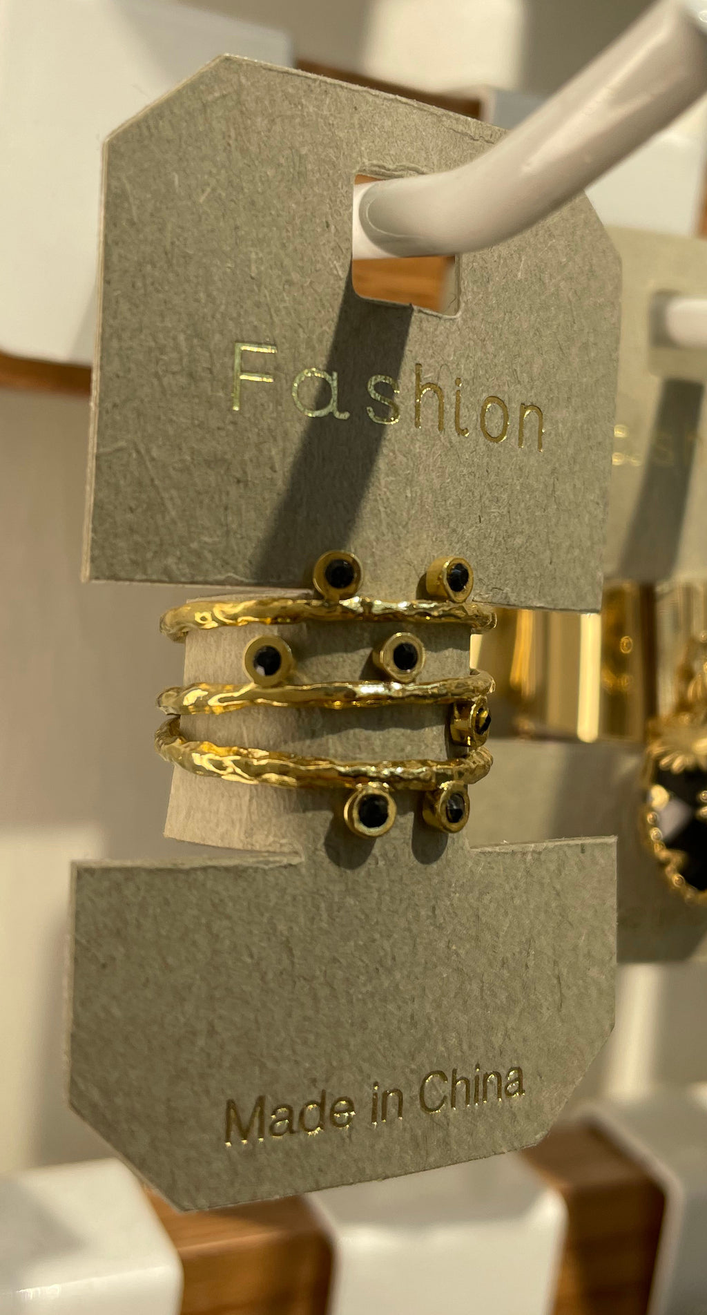 Black Dot Layered Ring - W1-0174