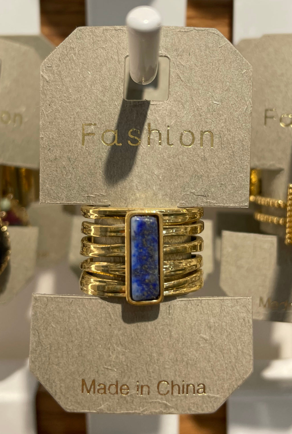 Blue Bar Multi Row Ring - W1-0176