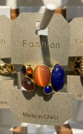 Multicolor Oval Stone Ring - W1-0190