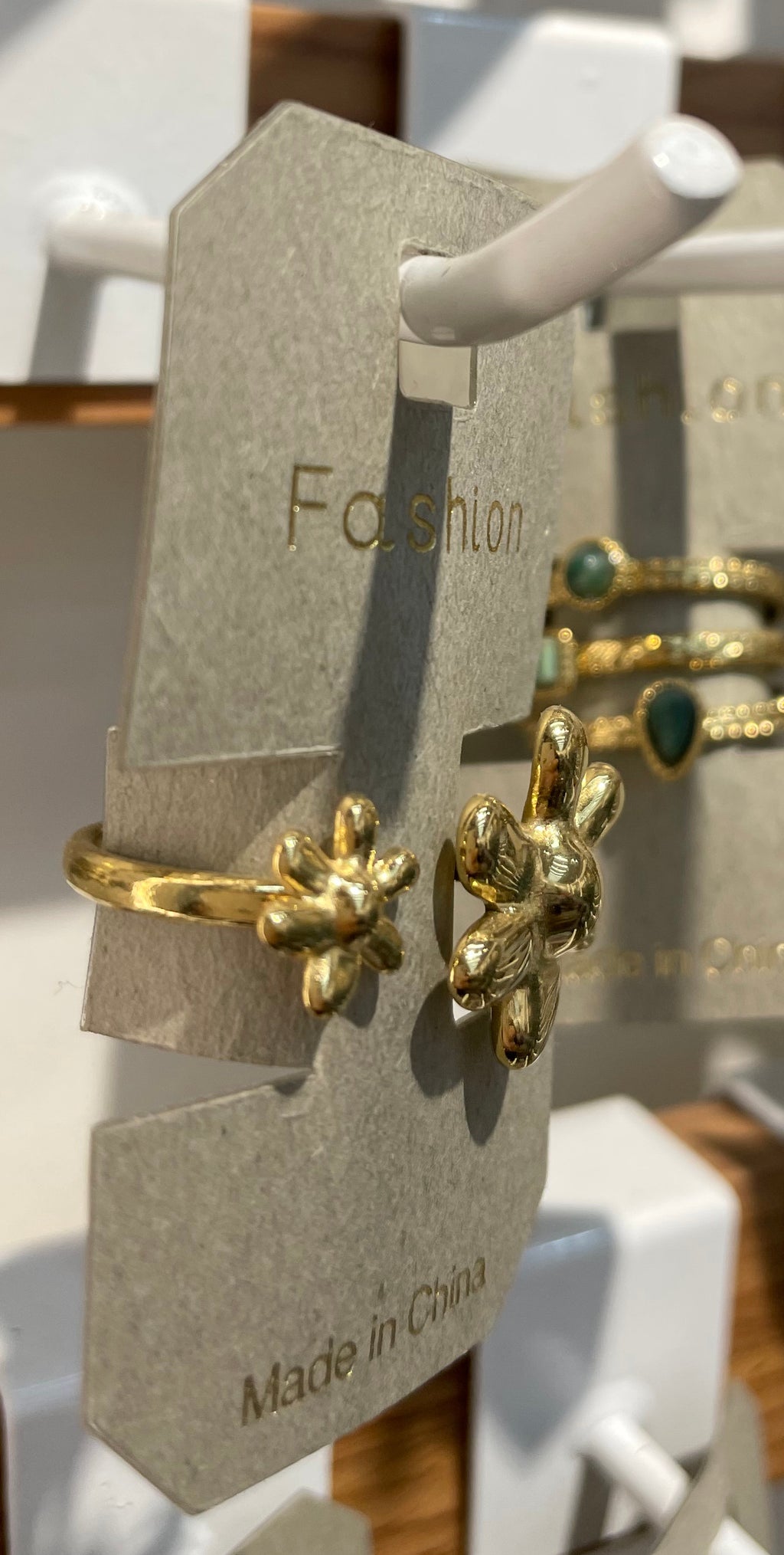 Crystal Flower Open Ring - W1-0195