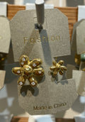 Crystal Flower Open Ring - W1-0195