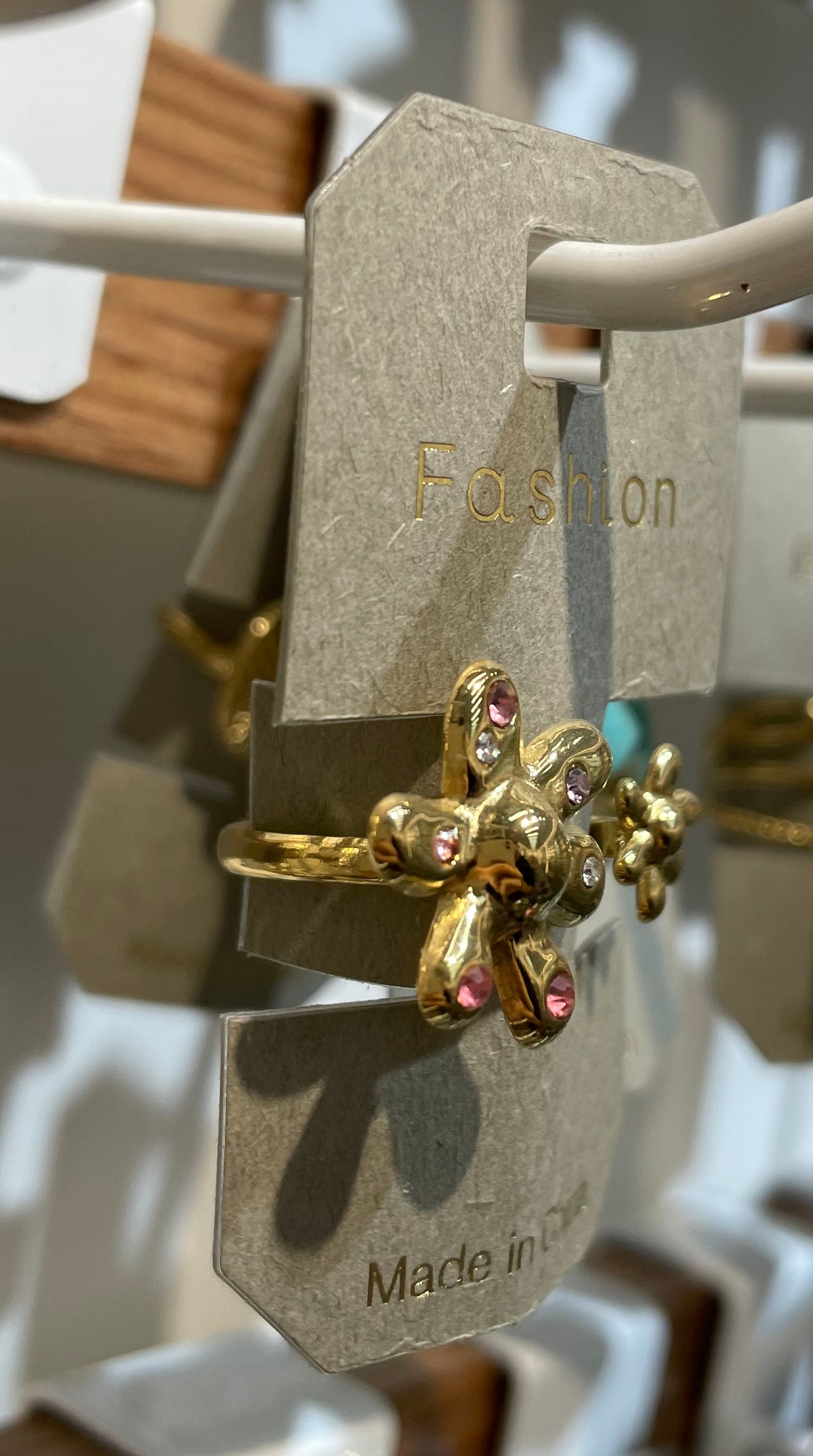Colorful Flower Open Ring - W1-0196