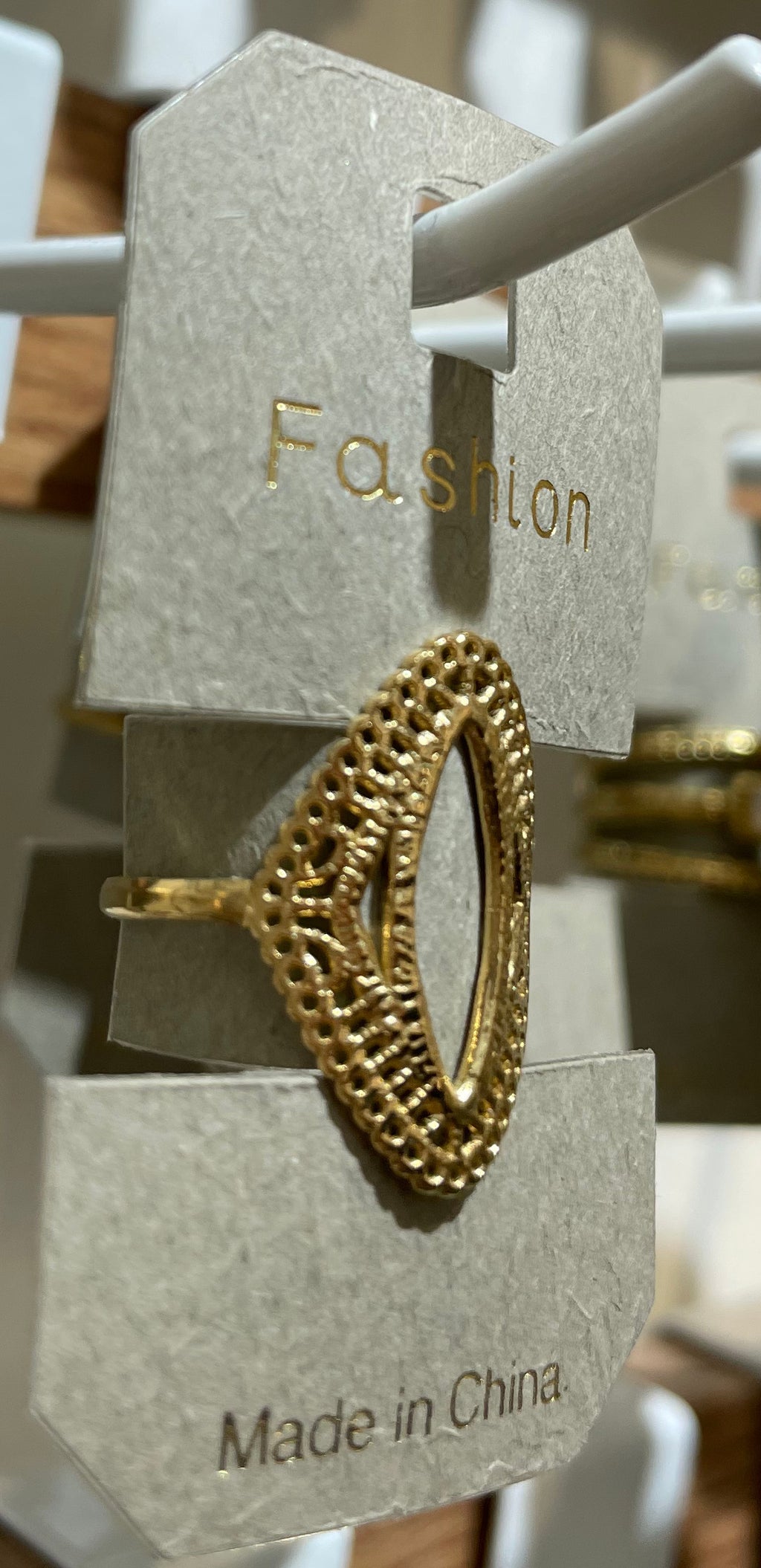 Open Marquise Beaded Ring - W1-0206
