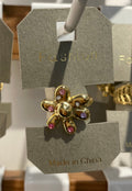 Pink Crystal Flower Ring - W1-0218