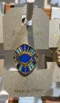 Blue Evil Eye Statement Ring - W1-0236