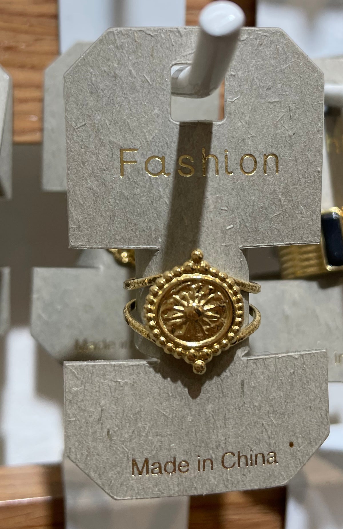 Ornate Eye Medallion Ring - W1-0248