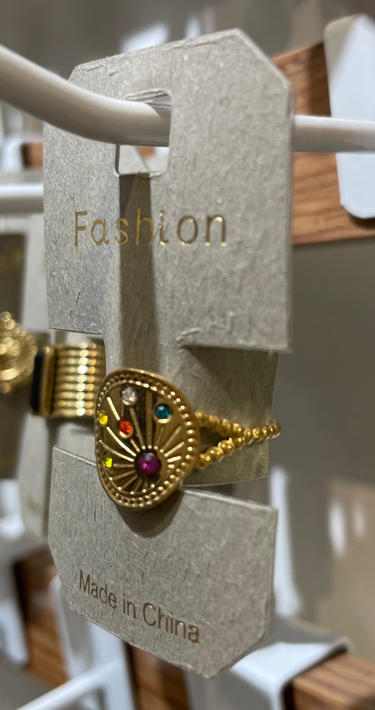 Colorful Crystal Eye Ring - W1-0253