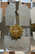 Textured Sun Disc Ring - W1-0255