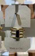 Black Bar Triple Band Ring - W1-0256