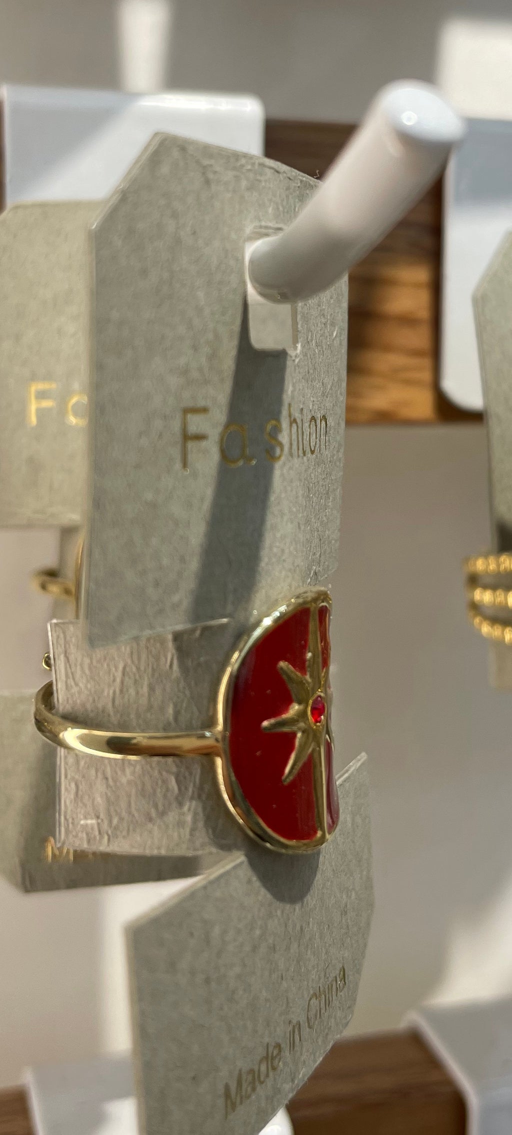 Red North Star Signet Ring - W1-0260