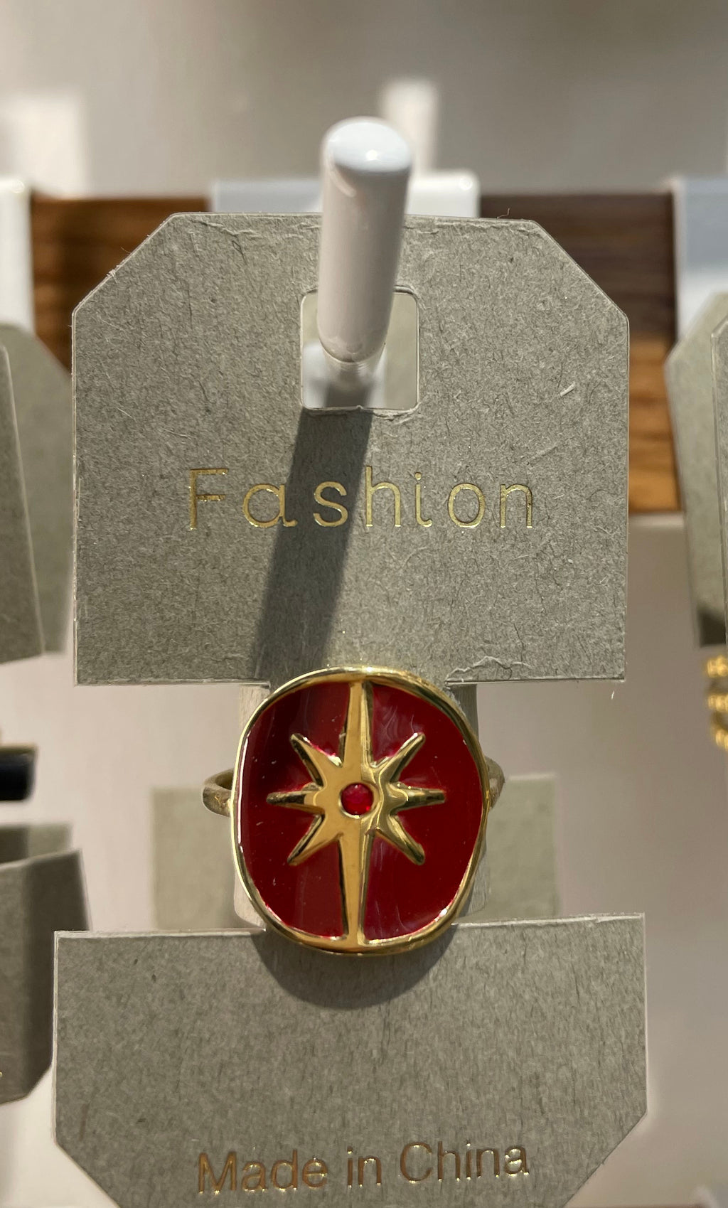 Red North Star Signet Ring - W1-0260