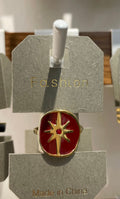 Red North Star Signet Ring - W1-0260